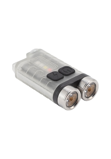 Kosona Mini Anahtar Zinciri Feneri, Usb-c Şarj Edilebilir, 900lm Parlaklık, Ip65 Su Geçirmez, Manyetik Tutma, Çok Fonksiyonlu Dış Mekan Işığı Beyaz Beyaz