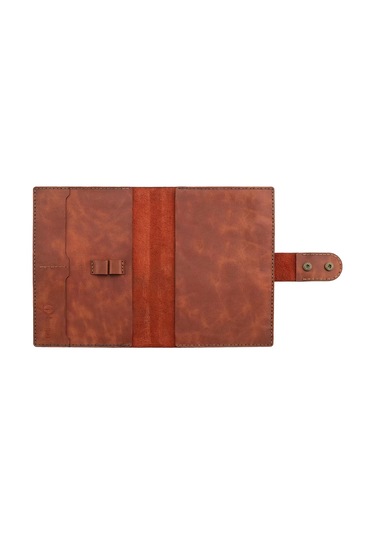 A5 Defter Ve Ajanda Kılıfı - %100 Rainbow Deri - Ko10001 - Tobacco Tobacco