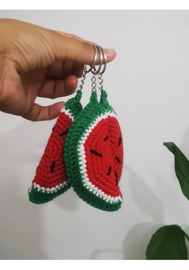 Amigurumi Karpuz Anahtarlık