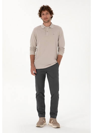 U.s. Polo Assn. Erkek Gri Pantolon Kanvas-chino 50316831-vr024 Gri