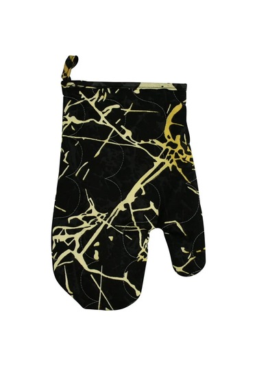 Mul' Tıdom Siyah Mermer Mutfak Eldivencesi 261292927 Siyah