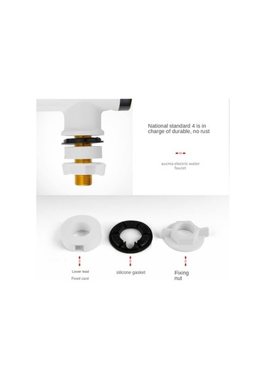 Maoyaya Anlık Su Isıtıcı Mutfak Bataryası Beyaz, Sıcak Su Musluğu, Beyaz