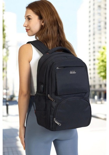 Sportif Darbe Emici Su Geçirmez 13,3-14 İnç Siyah Laptop Sırt Çantası Renkli Çok Renkli