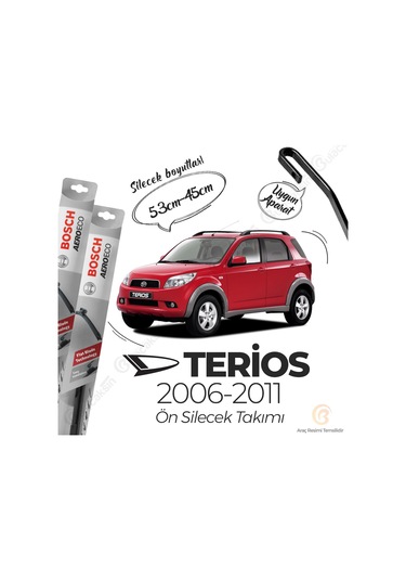 Daihatsu Terios Muz Silecek Takımı 2006-2011 Bosch Aeroeco