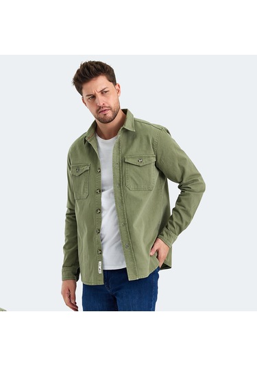 The Crow PETER Erkek  Haki Gömlek