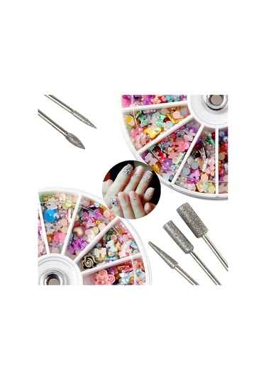 Yifomall Profesyonel Tırnak Makinesi İçin 30 Parça Çelik Ve 13 Parça Yün Tırnak Parlatma Ucu Seti - 2 Kutu