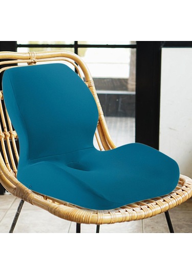 Suntek Bel Destek Yastığı Ergonomik Sandalye Sırt Yurt Oturma Koyu Mavi