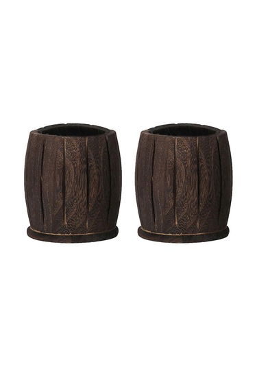 Ganzhoushop 2x/set Kalem Saklama Düzenleyici Şık Ahşap Kalemlik Ofis Masası Düzenleyici Makyaj Fırçası Saklama Kutusu Kalemlik Hediye Beyazretro