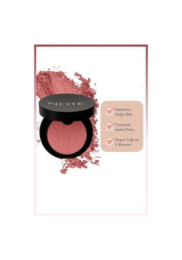 Note Cosmetique Luminous Silk Compact Blusher Toz Allık - 06 Sandy Pink