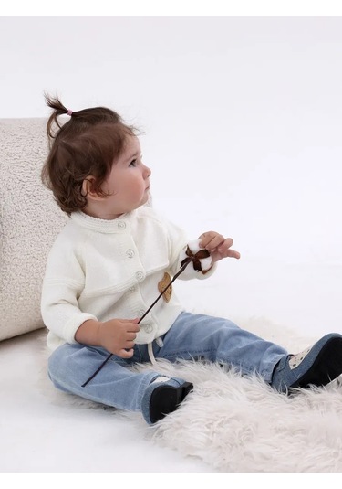 Zaan Brand Çocuk Düğmeli Kardigan 466521118 Sütlü