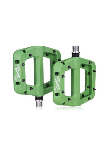 Neevoyu Dağ Bisikleti Naylon Pedalı - Rulmanlı, Kayma Engellici Tırnaklı, 9/16" Uyumlu, Siyah