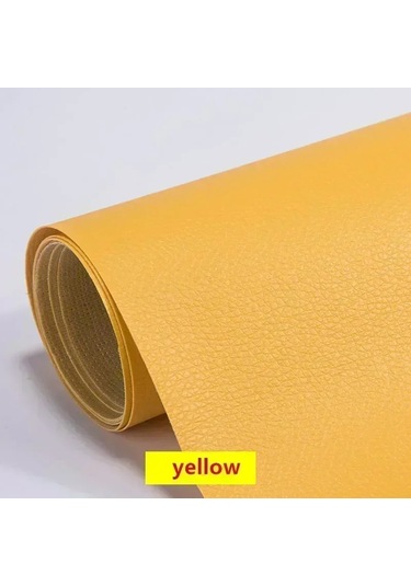 Kanepe Deri Tamir Yama Çok Fonksiyonlu Diy Kendinden Yapışkanlı Deri Yama Su Yellow 300x50cm