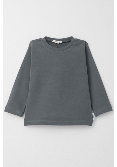 Breeze Erkek Çocuk Uzun Kollu Tişört Basic 1-4 Yaş, Gri-gri Gri