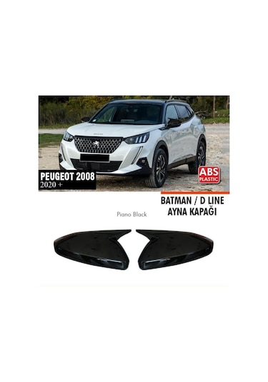 Peugeot 2008 Batman Yarasa Ayna Kapağı Piano Black 2019+