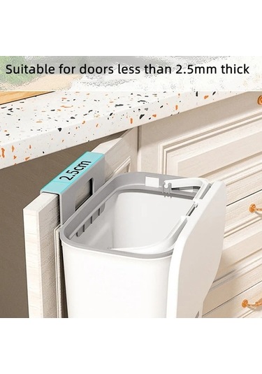 Tongxida 9l Mutfak Askılı Atık Kutusu Kapaklı Lavabo Altı Çöp Kutusu Kırmızı, Sürgülü Kapaklı Yeşil