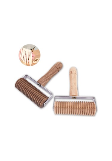 Suntek Saplı Ahşap Erişte Kesici Kafes Silindiri Kahverengi