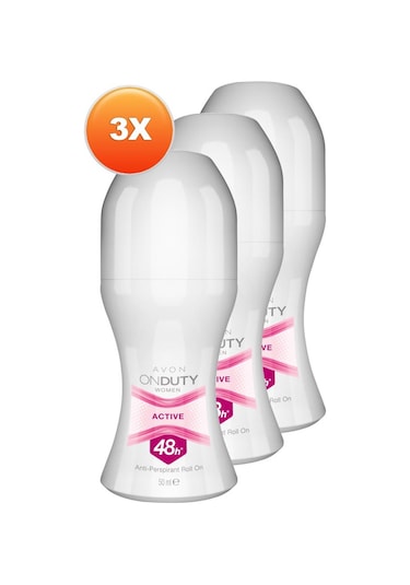 Avon On Duty Active Kadın Roll-On Deodorant 50 ML x 3