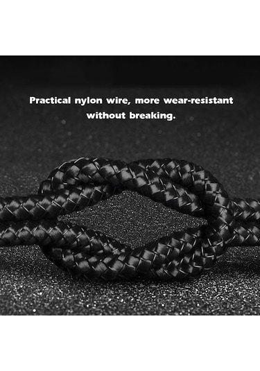 Skycity 2m Usb Şarj Kablosu, 360 Döner Manyetik Bağlantı, Led Işık, Lightning/micro Usb/type-c Uçları, Nilon+alüminyum, Hızlı Şarj, Siyah/kırmızı/gümüş/altın Seçenekleri