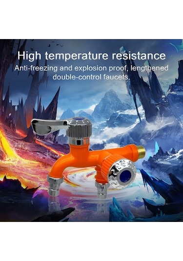 Maoyaya Çift Kontrol Muslukları - Çift Çıkışlı Su Musluğu Evrensel Arayüz A A