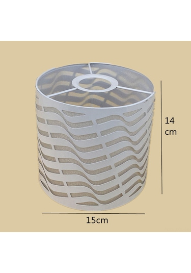 Konesam Beyaz Demir E27 Lamba Kapaklığı - Oval Model, Zemin/avize Uyumlu, Gölgeleme Fonksiyonu 15cm Çap, 14cm Yükseklik Beyaz