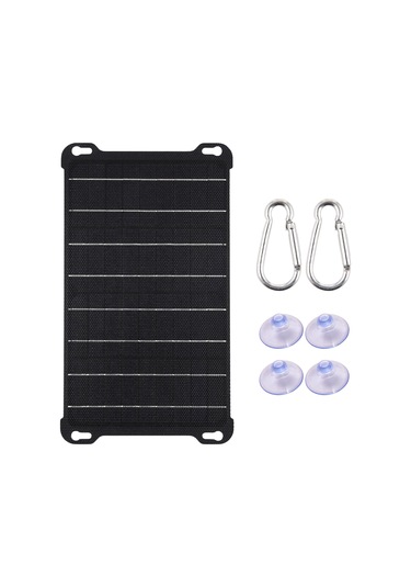 Hfambition 15w Monokristal Silikon Güneş Paneli - Ipx6 Su Geçirmez, 2 Usb Portlu Cep Telefonu Ve Powerbank Şarj Cihazı