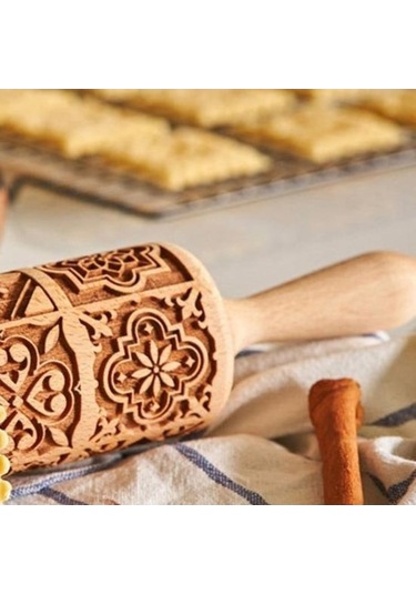 Novahub Moda Rulo Pimi Oklava Çevre Dostu Hafif 43x5cm El Yapımı Dekorasyon