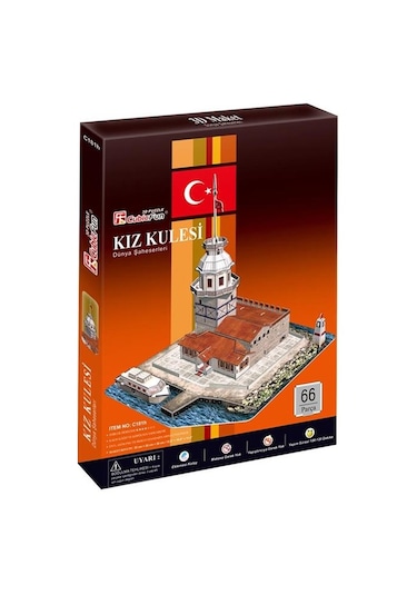 Cubic Fun 3D Puzzle Kız Kulesi 66 Parça