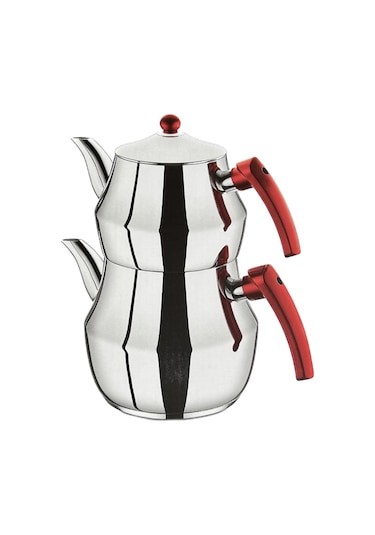 CAN ÇELİK YAKAMAZ MİNİ BOY ÇAYDANLIK TAKIMI ( 4 PARÇA ) Çelik