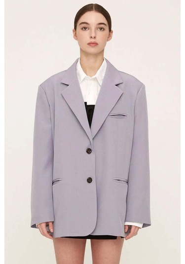 American Rag Cie Bronte Oversized Blazer - Lilac Renk, Modern Ve Konforlu Şıklık Lila
