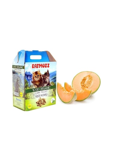 Catmozz Melon Doğal Çam Peleti Kedi Kumu Kavun Kokulu 10 L