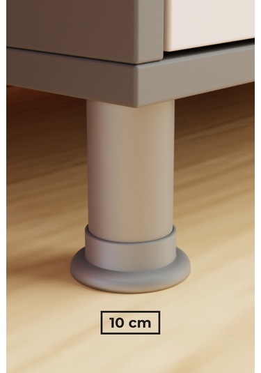 Krom Plastik 10cm Mobilya Koltuk Baza Masa Ofis Dolap Ayağı Ayakları Dayanıklı Modern Tasarım Gzm Krom Gri 10 Cm