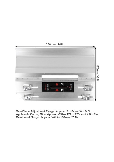 Fortunelane Alüminyum Seramik Taş Kesim Aleti, 45 Derece Köşe Oluşturucu, Dayanıklı Tasarım