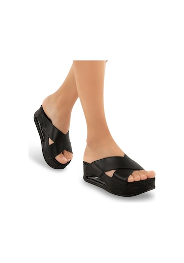 Muya Penelope Anatomik Air Max Tabanlı Kadın Terlik Siyah 37