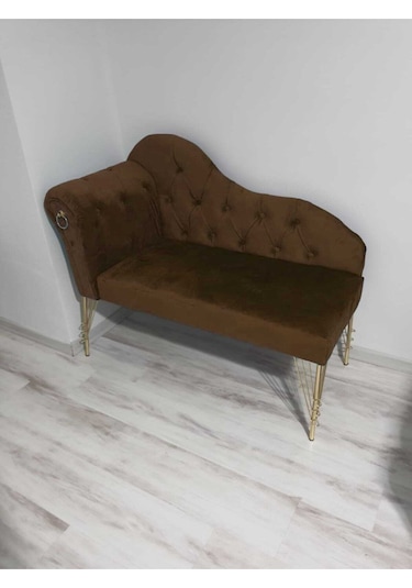 Metalda Josefin Bench Koltuk Berjer Gold Seri Kahve