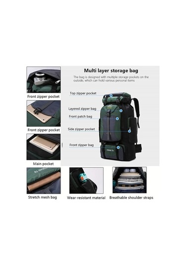 Flybuy Xiyahu Spor Sırt Seyahat Outdoor Kapasiteli Çok Çantası Büyük Amaçlı 70l 001 Rq Altın