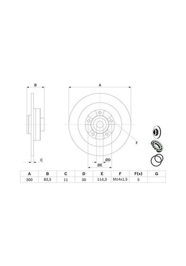 Renault Latitude 2.0dci 2010-2016 Bosch Arka Disk Rulmanlı 2 Adet