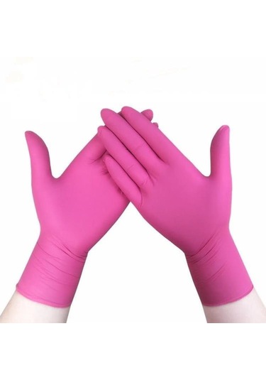 Beybi Pembe Eldiven Small Beden 1 Paket 100 Adet