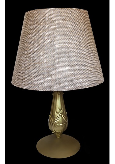 Ahenk Abajur Keten Altın