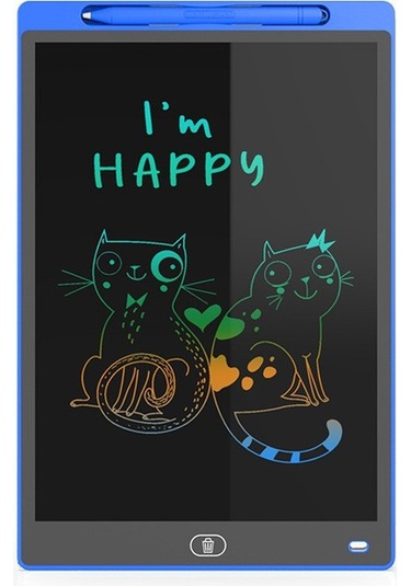 8,5 İnç Lcd Işık Enerjisi Kara Tahta Erken Eğitim Mavi Renkli Ekran Yüksek Parlaklık Yazı Tahtası Mavi