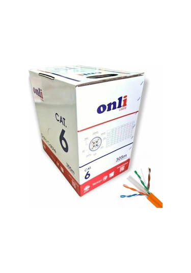 Onli 305mt 23awg Utp Cat6 Network Kablosu Turuncu Yerli Üretim