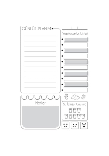 A5 Günlük Planlayıcı Elif Vav Siyah Ahşap Kapaklı Defter - Dini Plan Defteri