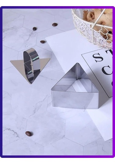 Youmex Stainless Steel Triangular Rice Mold With Press Lid - Easy To Use, Perfect Shape For Onigiri And More Gümüş