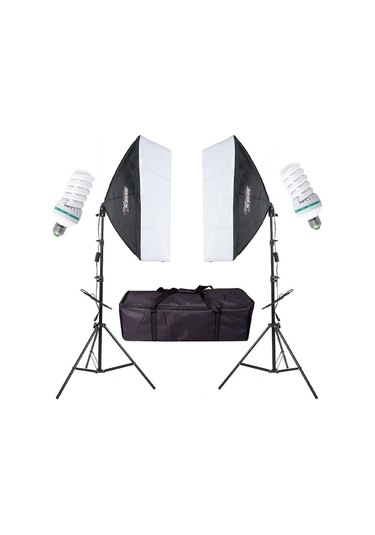 Pdx Tek Duylu Ampullü 2'li Softbox Seti
