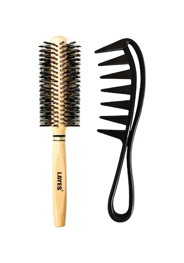 Layes Kırçıllı Fön Fırçası Büyük Boy + Şekillendirici Tarak