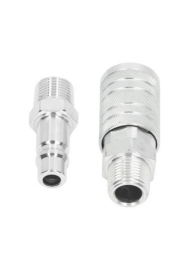 Symbee 1/2 İnç Npt Akışlı Pnömatik Hortum Bağlantısı 4 Adet - 300psı Hızlı Takma Çıkarma Erkek Dişi Konnektör Seti