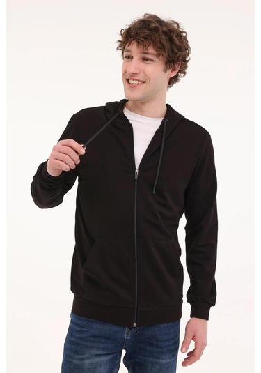 Kinetix Mb 18sn87 5pr Erkek Kapüşonlu Sweatshırt Siyah