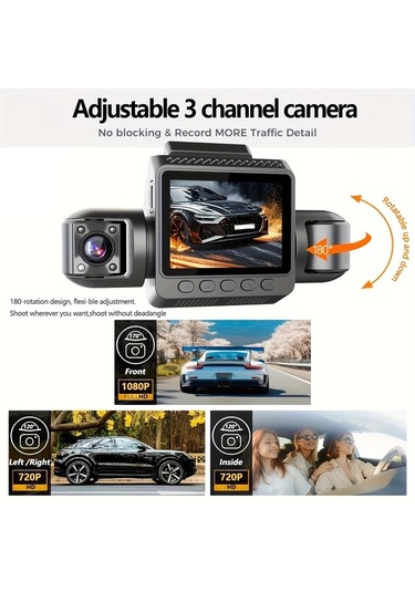 Xuweiwei Sanluo Dash Cam 1080p Hd Araba Kamera 32gb Kart Uc Kayit Gec Gorus Dvr
