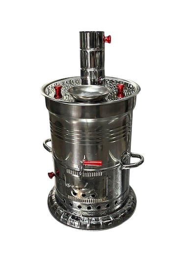 Odunlu Tek Musluklu Çelik Semaver 5 Lt -126