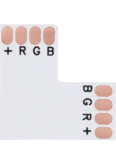 Suofeng 10mm Rgb Led Işık Şeridi İçin 4pin L Tipi Bağlayıcı, Dürtme Bağlantı, Kaynaklama Yok, 10 Adet