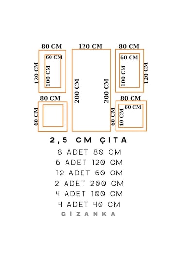 Koridor Tasarımı Boyanabilir Çıta Hazır Kesim Anka149
